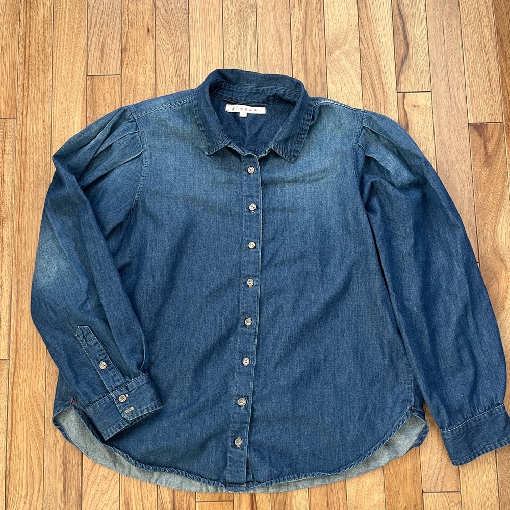 XiRENA Blue Button Down Shirt